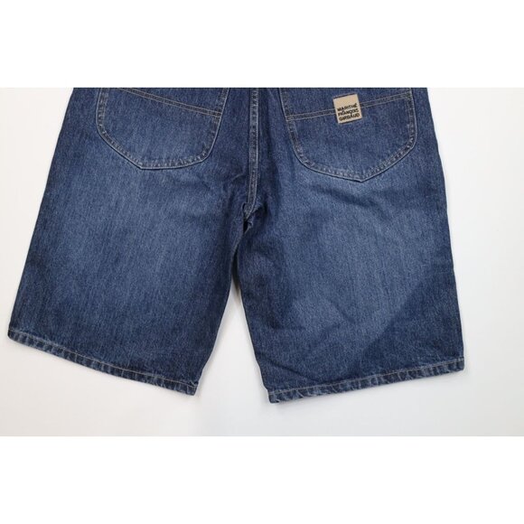 NOS Vintage 90s Marithe Francois Girbaud Mens 32 Baggy Denim Jean Shorts Indigo - Picture 10 of 10